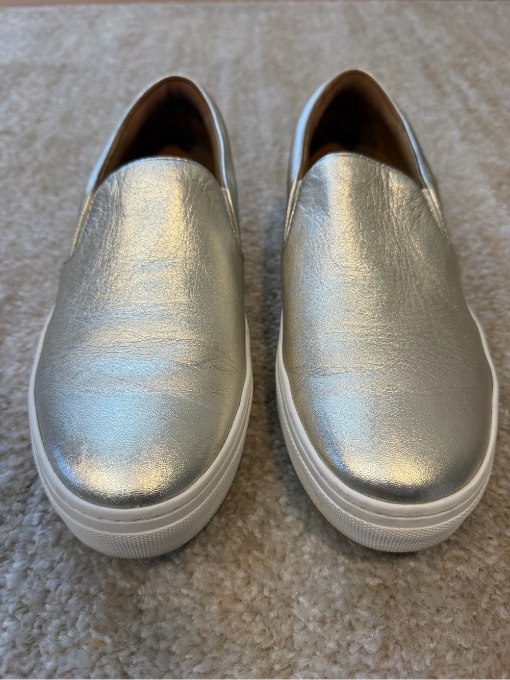 Tory Burch Gold Metallic Slip-On Sneakers- 8